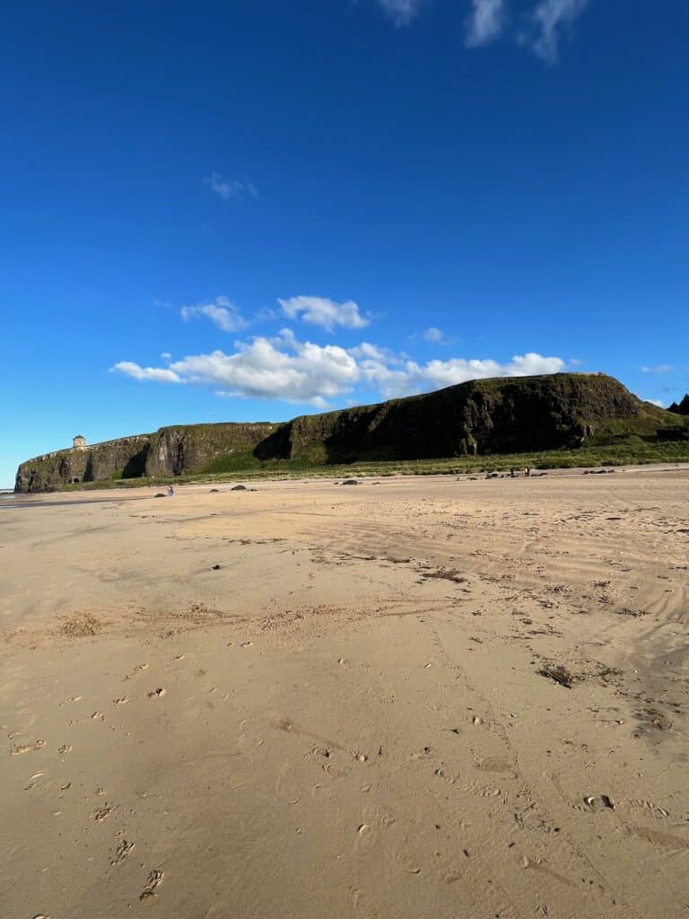 Downhill beach