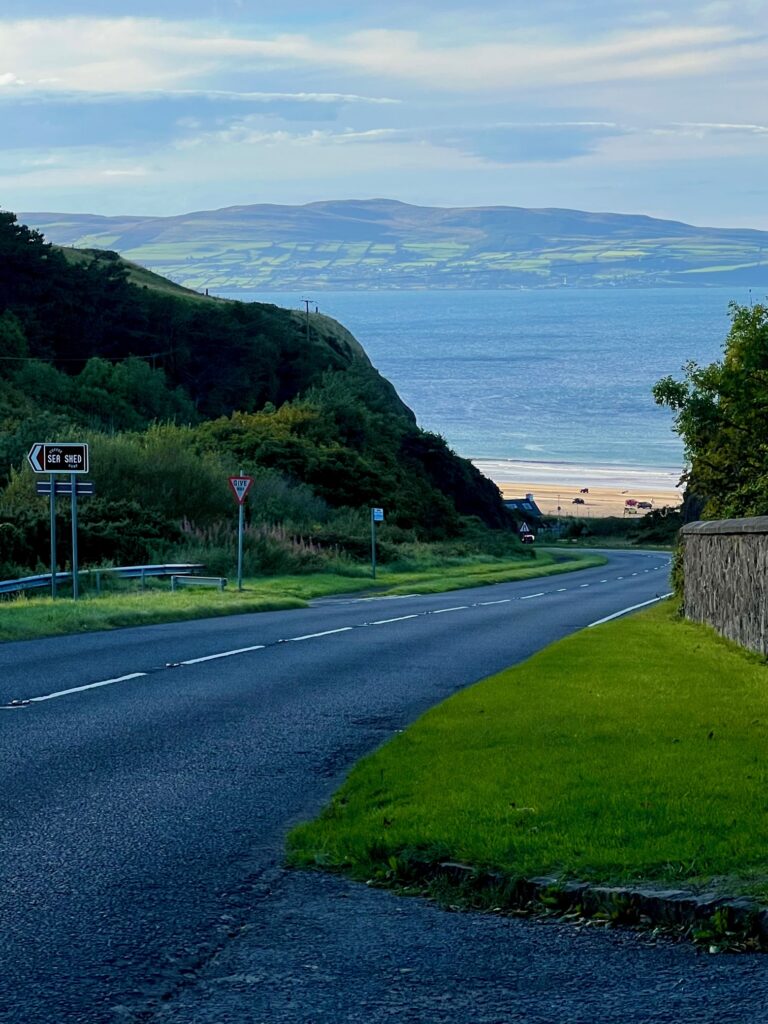 Downhill beach